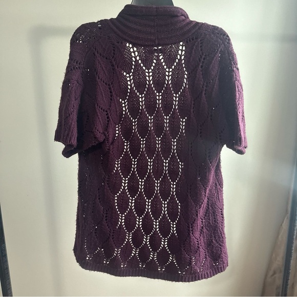 Croft & Barrow Sweater, Women's Size Medium Purple, Open Cardigan - Picture 4 of 4